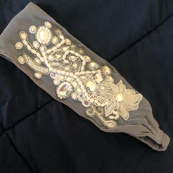 Pink Pewter Embellished Headwrap/band - Picture 2 of 4